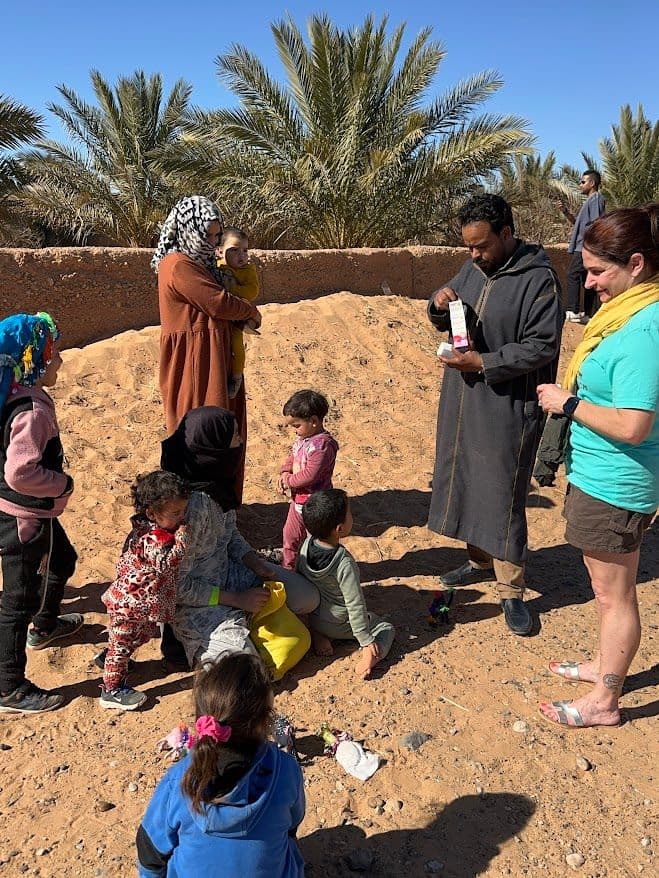 Adults playing with kids