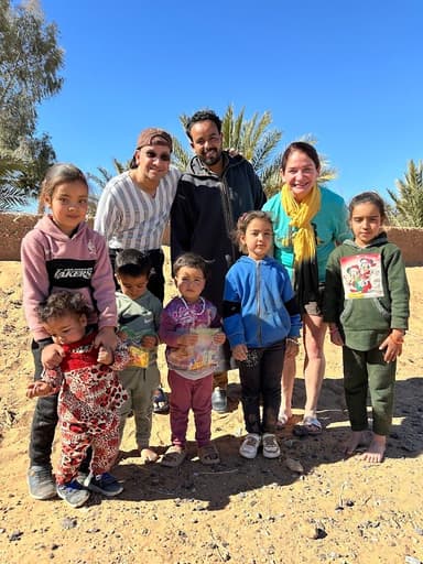 Adults and kids in Morocco