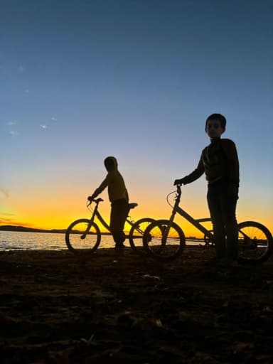 Kids with bicycle