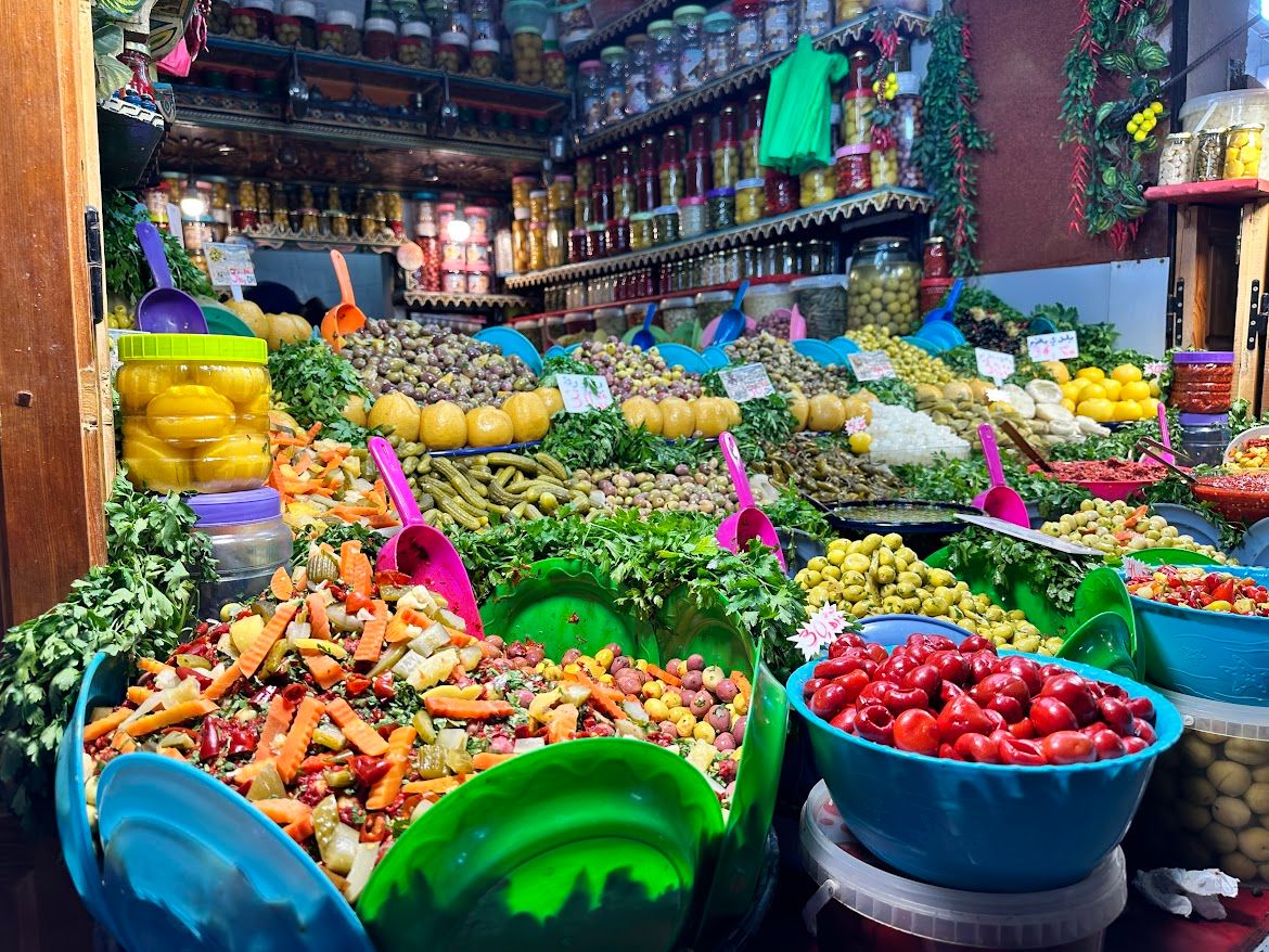 Street vendor with vegetables in Morocco